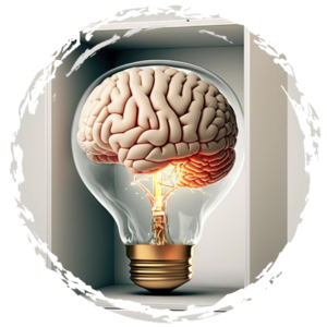 Gehirn Glühbirne Kreativität
